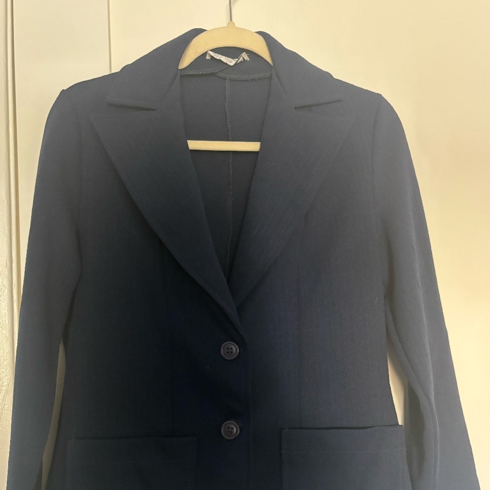 Vintage 70s/80s Navy Blazer by Fire Islander (Made in USA)